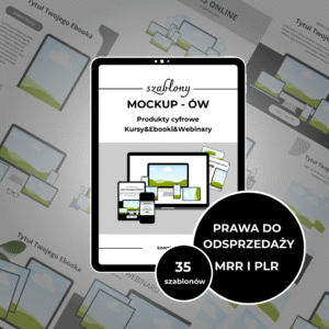 MOCKUPY (MRR I PLR) - Produkty cyfrowe, Kursy, Ebooki, Webinary