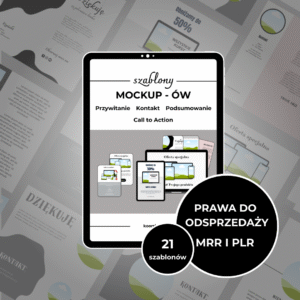 MOCKUPY (MRR I PLR) - Przywitanie, Kontakt, Podsumowanie, Call to Action