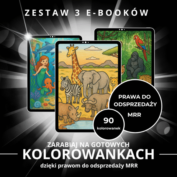 Zestaw Kolorowanek (MRR) - Zwierzęta Sawanny, Zwierzęta Dżungli, Zwierzęta Wodne